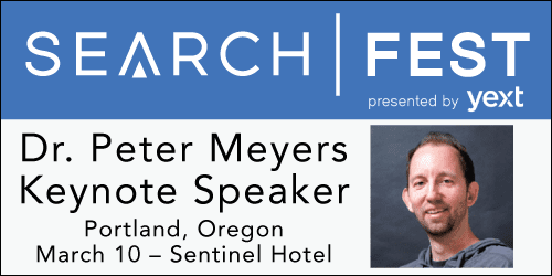 Dr. Peter Meyers – SearchFest 2016 Keynote Speaker