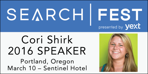 See Cori Shirk Speak at SearchFest 2016